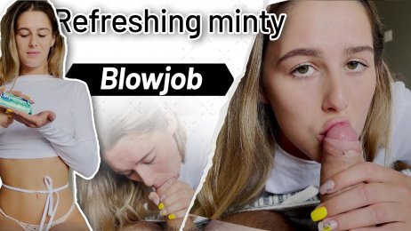 Refreshing minty blowjob