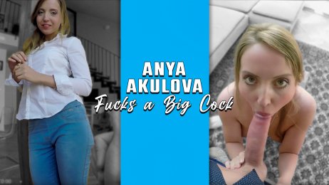 Hot Russian blondie Anya Akulova fucks a big cock in Prague