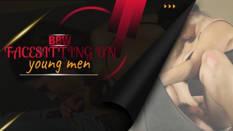 Sexy BBW loves facesitting with young men