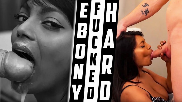 Natural ebony gets licked and fucked hard!