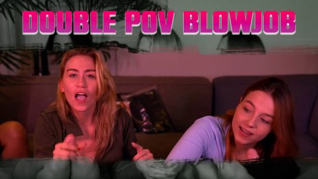 Double POV swallowing blowjob