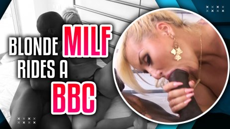 Blonde MILF can’t wait to ride that BBC