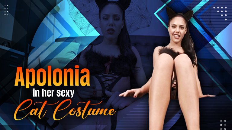 Apolonia in her sexy cat costume